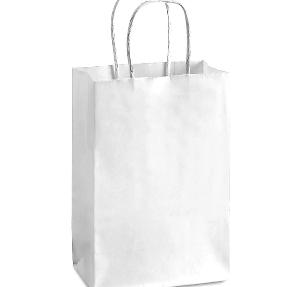 15ct. White Paper Gift Bags - Picture 1 of 7